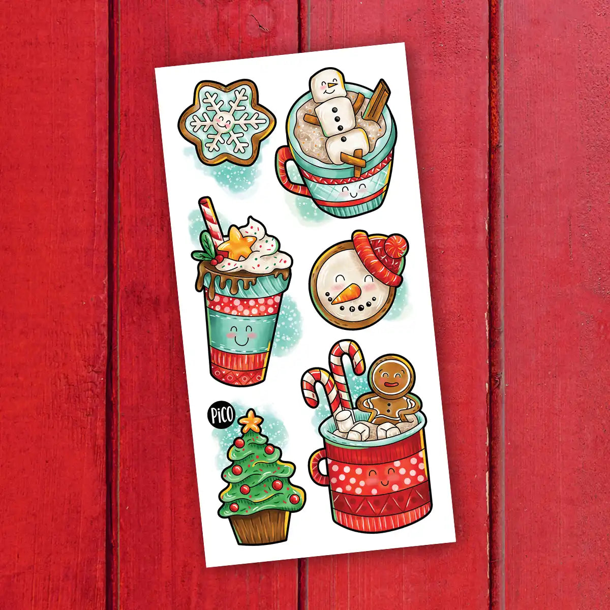 Pico Tatouages temporaires - Collection Noël Pico Tatouages Temporaires Chocolats chauds