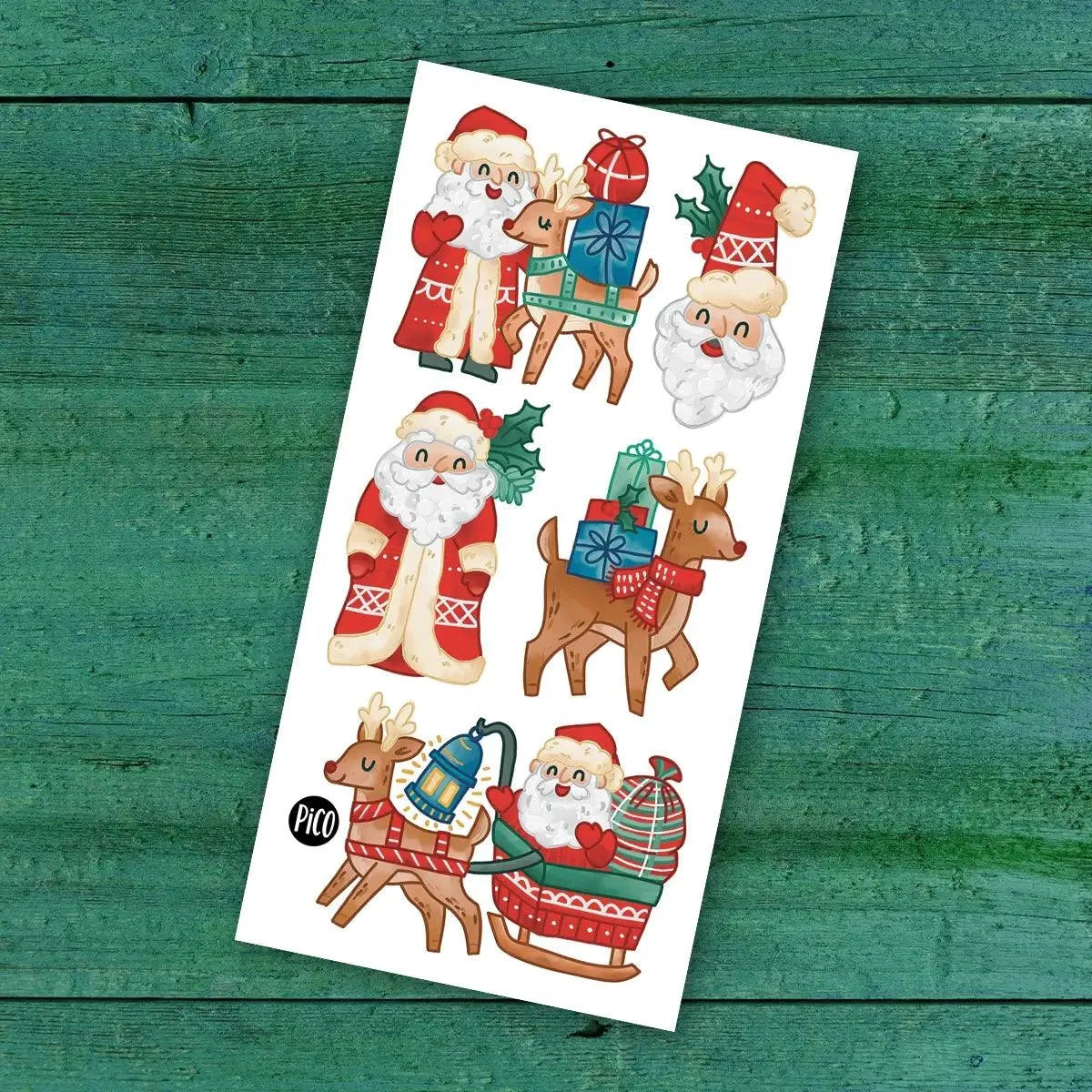 Pico Tatouages temporaires - Collection Noël Pico Tatouages Temporaires Nicolas et ses rennes