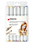 DeSerres Ensemble 6 marqueurs alcool à double pointe couleurs primaires Divers DeSerres