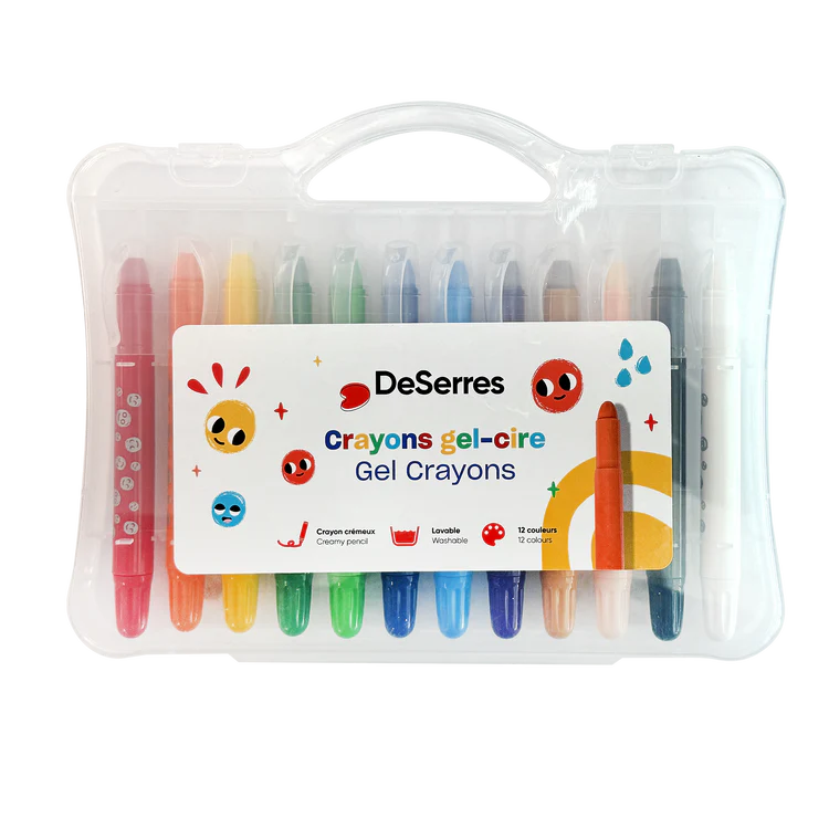 DeSerres Ensemble 12 Crayons Gel Cire Divers DeSerres
