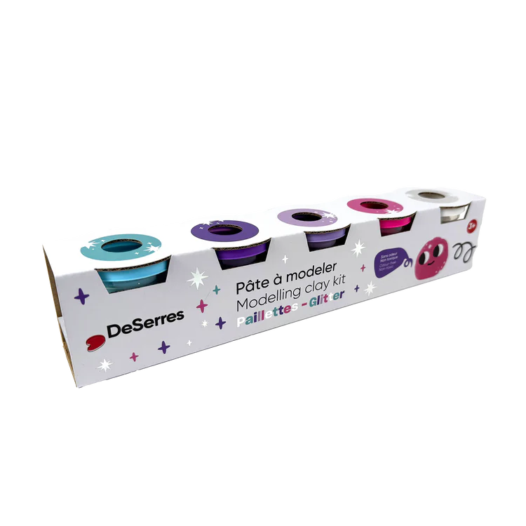 DeSerres Ensemble de 5 pâtes à modeler avec paillettes Jouets DeSerres