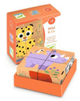 Djeco Casse-tête 4 cubes Animaux sauvages