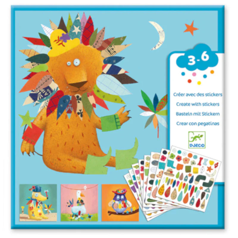 Djeco Créer avec des autocollants Jouets Djeco