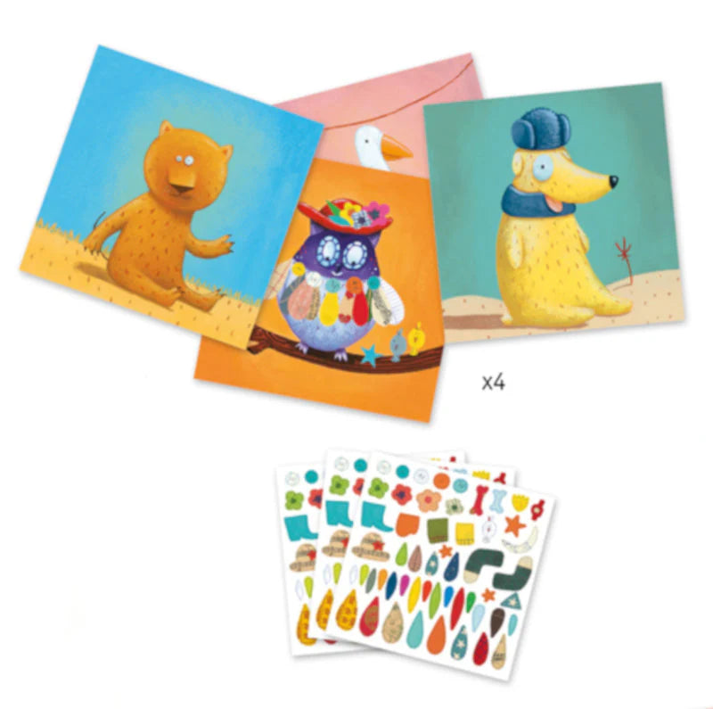 Djeco Créer avec des autocollants Jouets Djeco