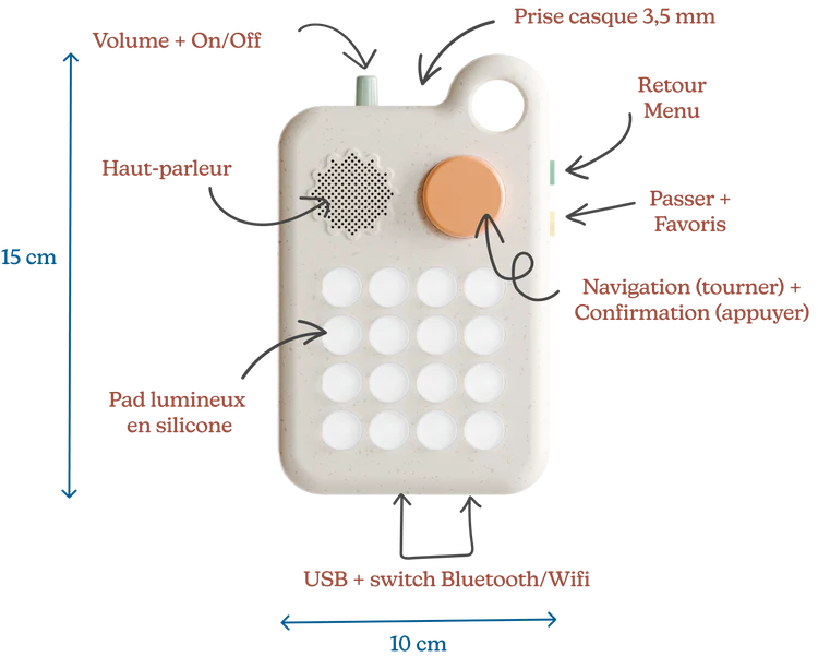 Fabli Lecteur intéractif et audio sans écran pour enfants Jouets Fabli