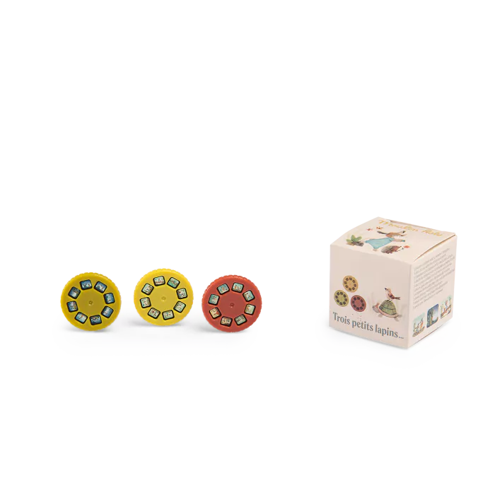 Moulin Roty Disquettes pour Lampe Les Histoires du soir Jouets Moulin Roty Trois petits lapins