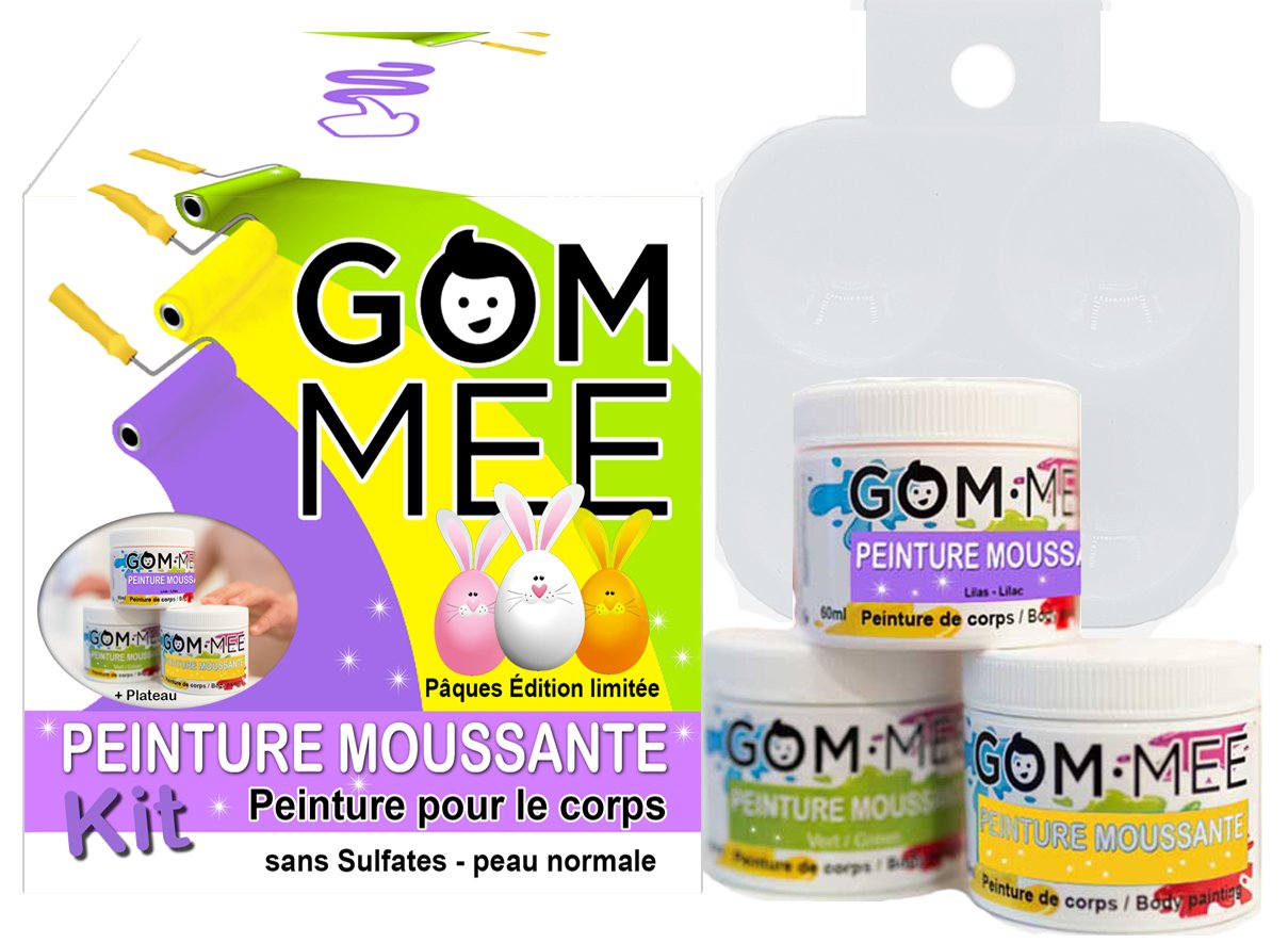 GOM-MEE Boite cadeau Peinture nettoyante moussante Soins corporels Gom-Mee