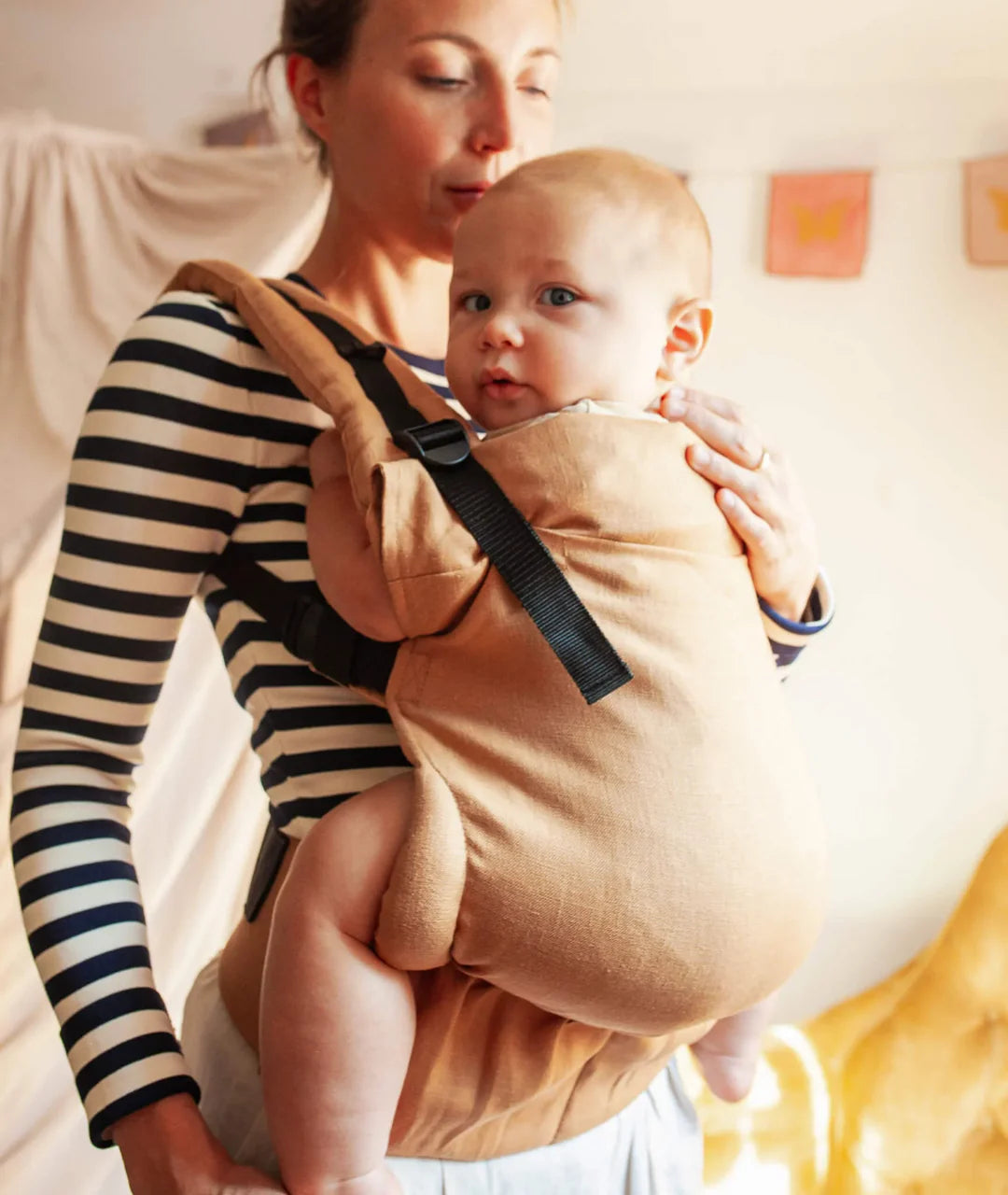 Gustine Porte-bébé Préformé Évolutif 8 à 45 lbs en Lin Portage Gustine baby carrier Bohème  