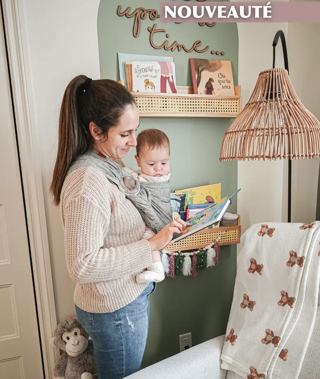 Gustine Écharpe à anneaux Ring sling Portage Gustine baby carrier Rosemary