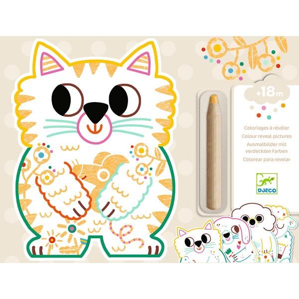 Djeco Coloriage à révéler 18 mois + Jouets Djeco Animaux Familiers