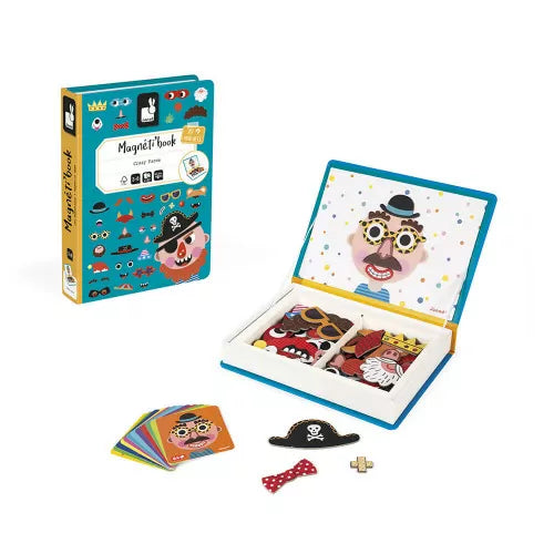 Janod Magnéti&#39;book Jouets Janod Crazy faces garçon