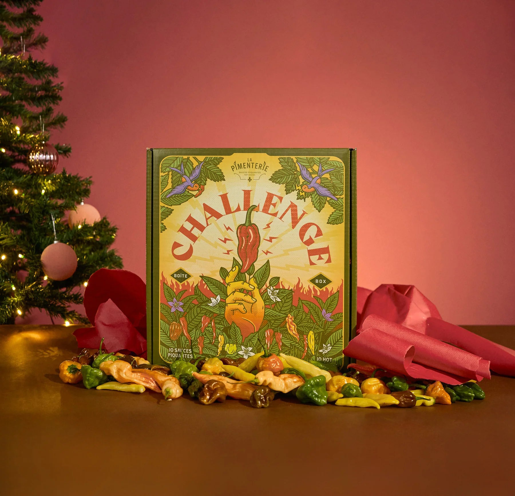 La pimenterie Boite Challenge 10 sauces piquantes Gourmandise La pimenterie