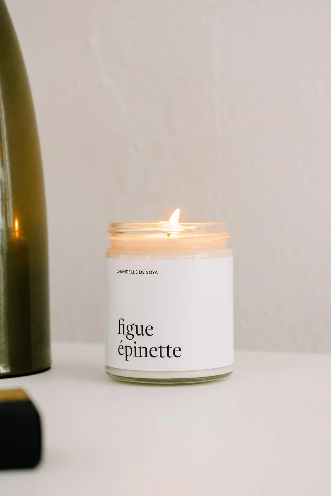 Marée Chandelles Chandelle de soya 270 ml Maison Marée Chandelles Figue épinette