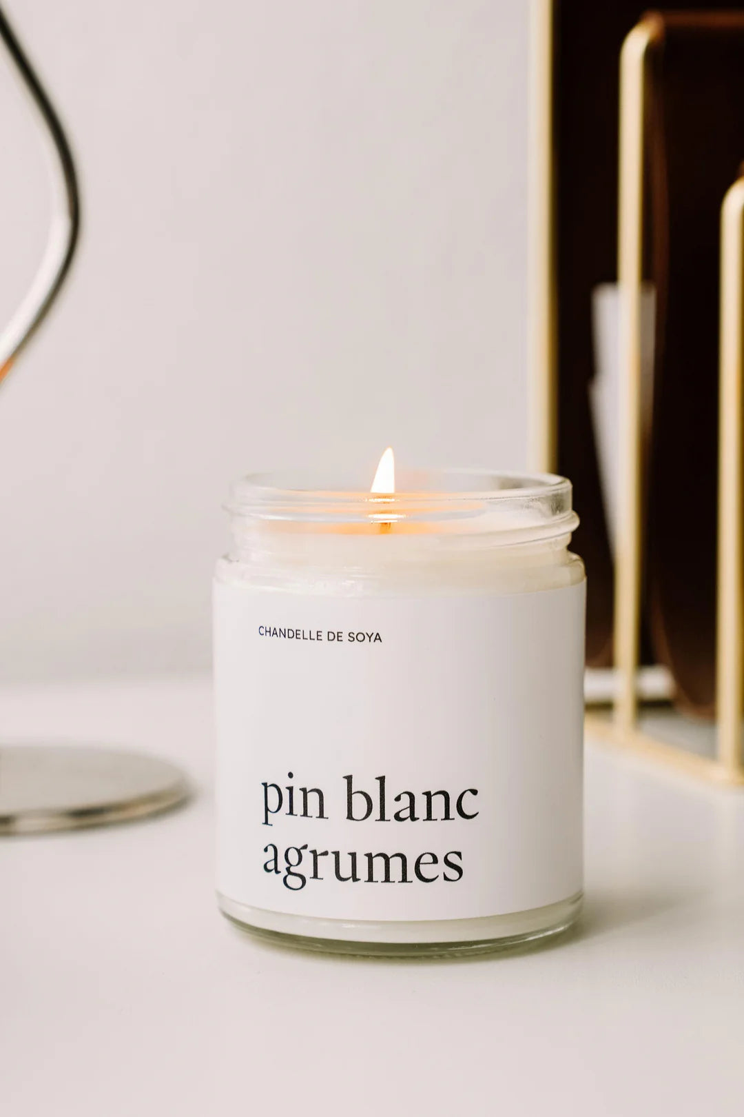 Marée Chandelles Chandelle de soya 270 ml Maison Marée Chandelles Pin blanc agrumes