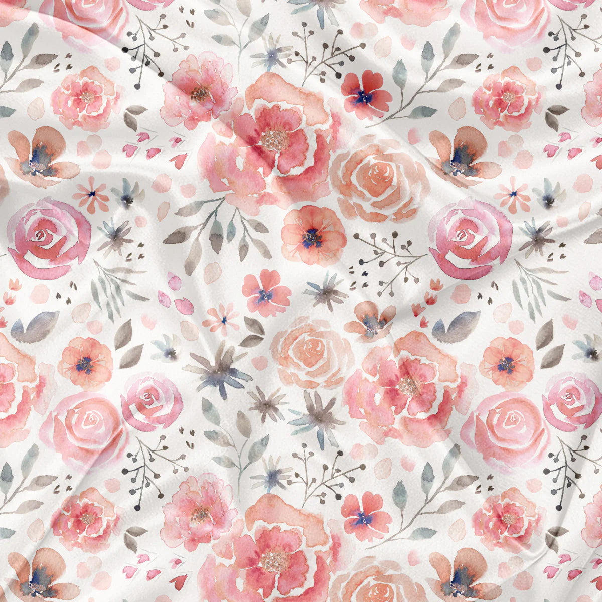 OleOops Couverture de minky pour bébé 30x40 Dodo OleOops Floral pastel