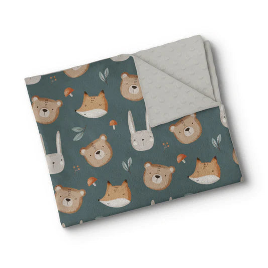 OleOops Couverture de minky pour bébé 30x40 Dodo OleOops Bruine automnale