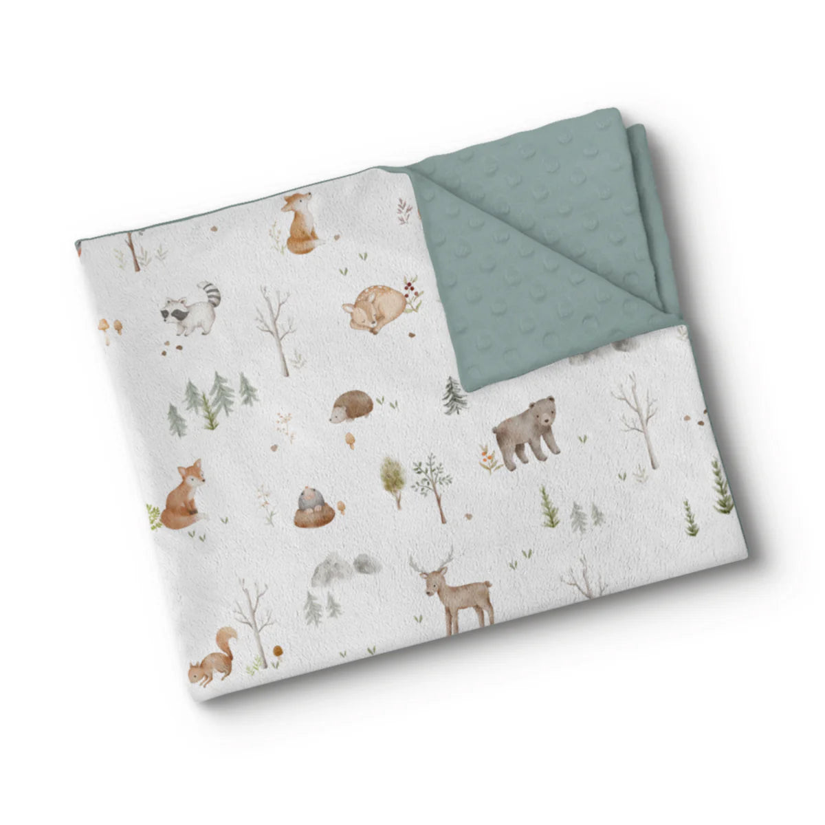 OleOops Couverture de minky pour bébé 30x40 Dodo OleOops Forêt boréale