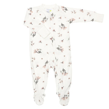 Perlimpinpin Pyjama en bambou Perlimpinpin Nouveau-né Fleur aquarelle