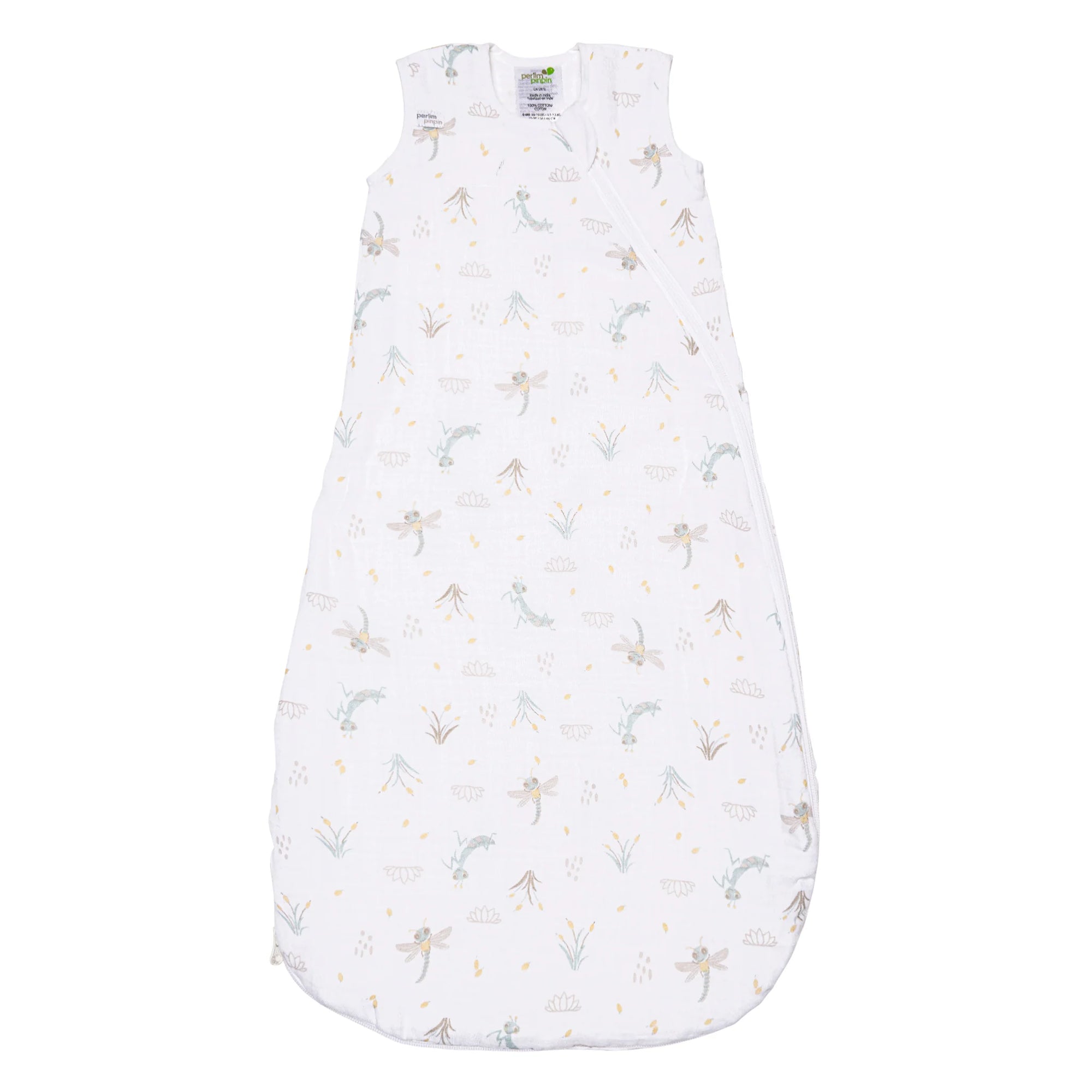 Perlimpinpin Dormeuse sac de nuit en mousseline de Coton 0.7 Tog 0-6, 6-18 ou 18-36 mois Dodo Perlimpinpin 0-6 mois Insectes