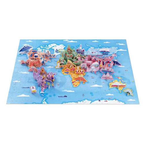 Janod 3D puzzle The world 350 pieces