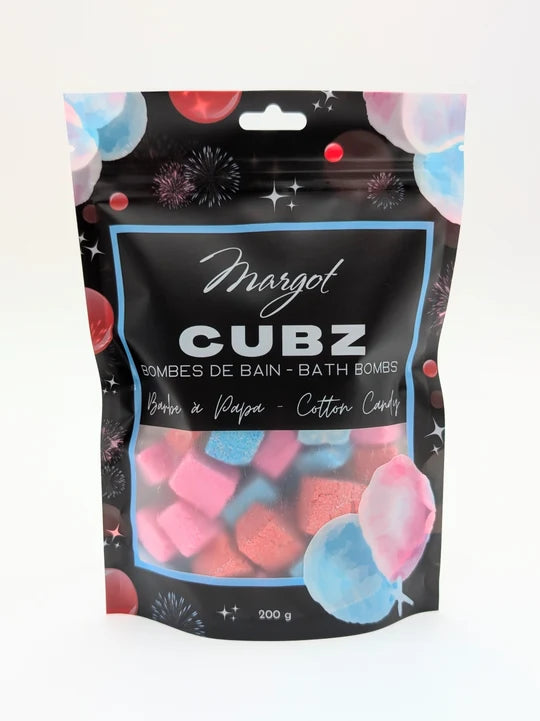 Margot Cubz effervescents pour le bain Soins corporels Margot Barbe à papa
