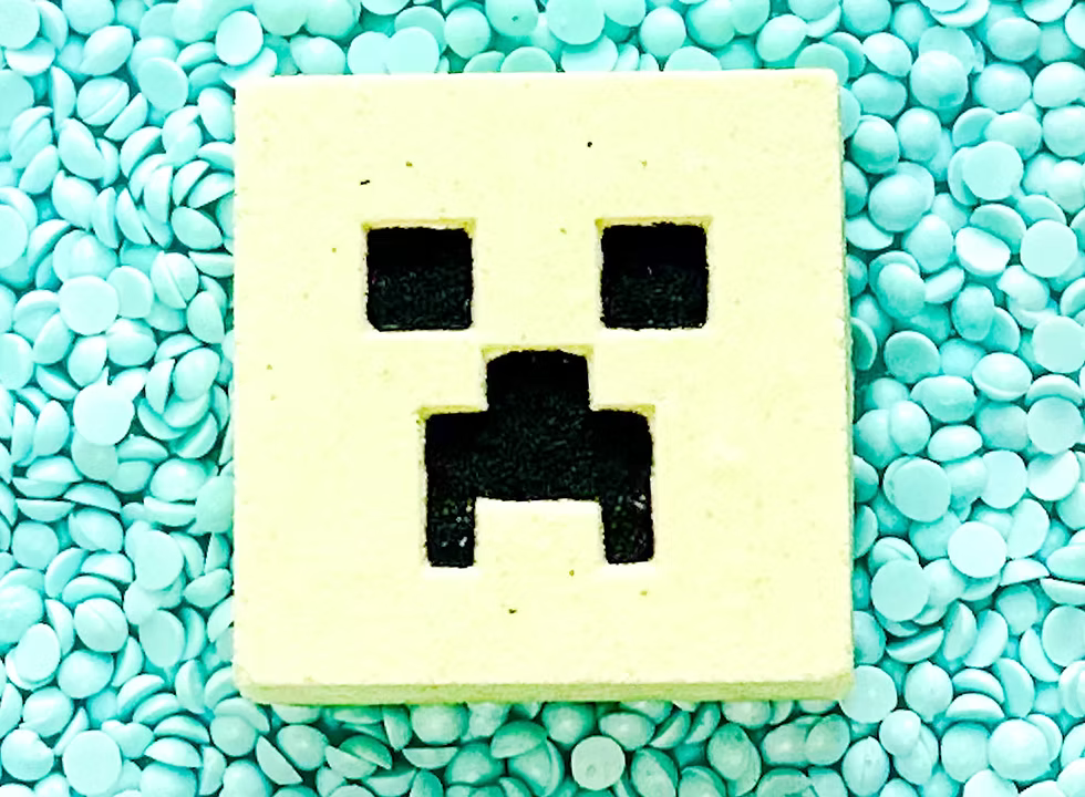 Savonnerie Bon Bain Bombe de bain Soins corporels Savonnerie Bon Bain Cube Vert Minecraft - surprise à l'intérieur