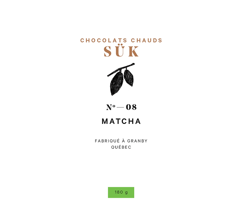 Sük Chocolat chaud Gourmandise Sük 180g Matcha