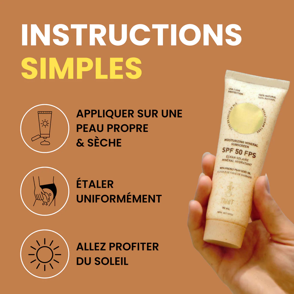 Tanit Écran solaire minéral hydratant Coco & Vanille Soins corporels Tanit FPS50