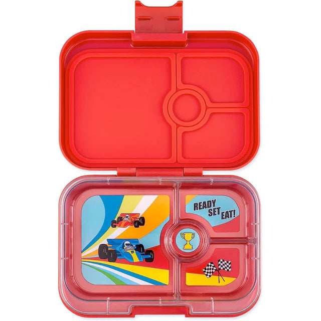 Yumbox Panino 4 compartiments Alimentation Yumbox Wow Red - Thème Voiture de course