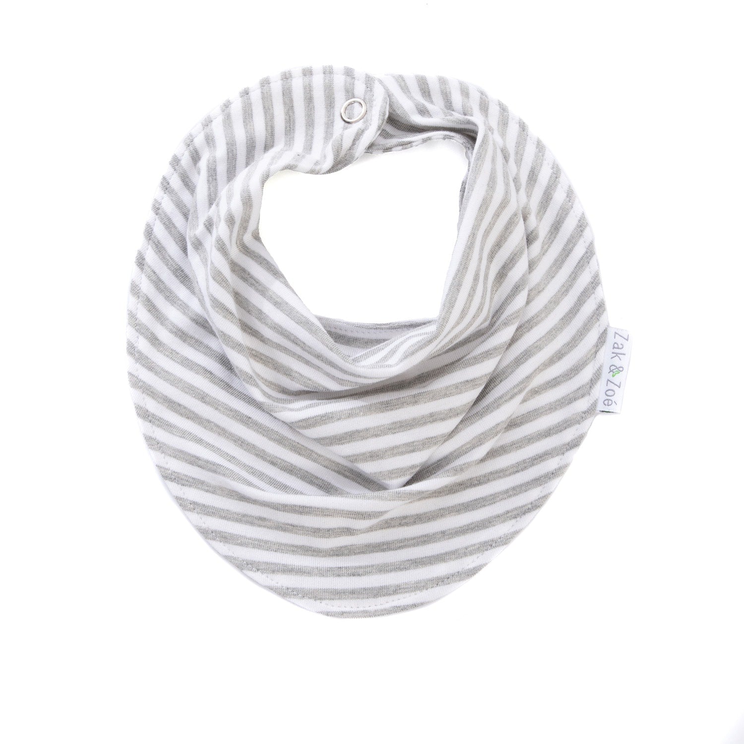 Zak & Zoé Bavoir drapé Vêtements Zak & Zoé Ligné Gris pâle & blanc