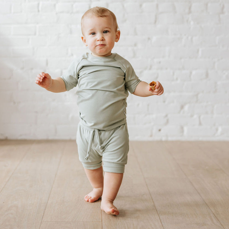 Zak & Zoé Short évolutif harem Vêtements Zak & Zoé 12-24 mois Ligné sauge