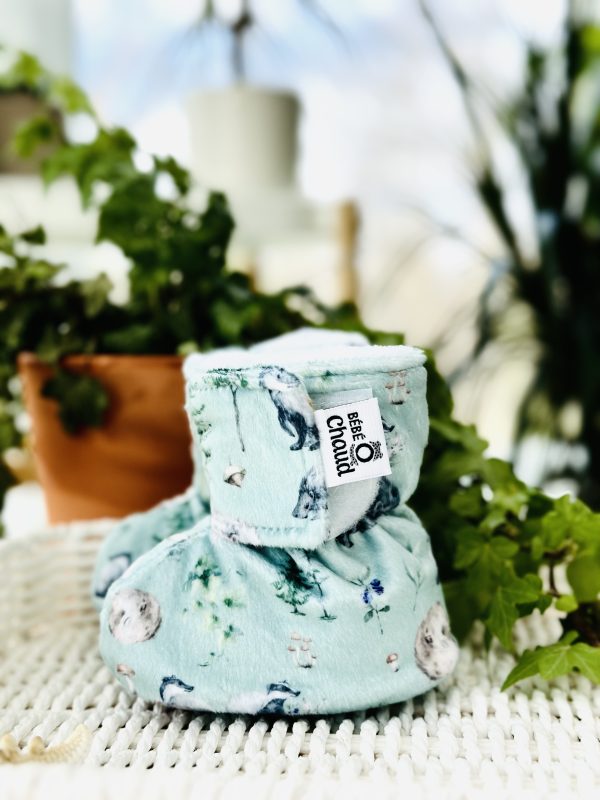 Bébé Ô Chaud Pantoufles 6-9 mois Vêtements Bébé Ô Chaud Forêt qui pique  