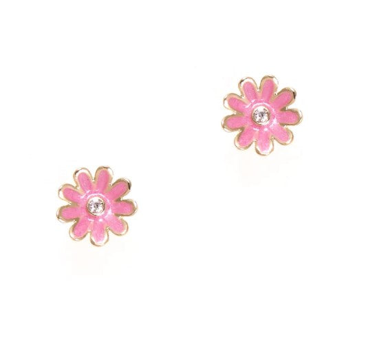 Girl nation Boucles d&#39;oreilles Accessoires Girl nation Fleur rose et perle  