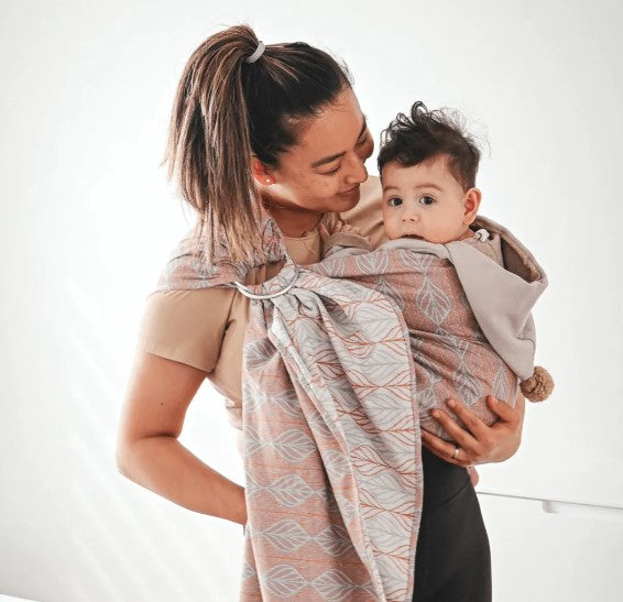 Gustine Écharpe à anneaux Ring sling Portage Gustine baby carrier Dream coral  