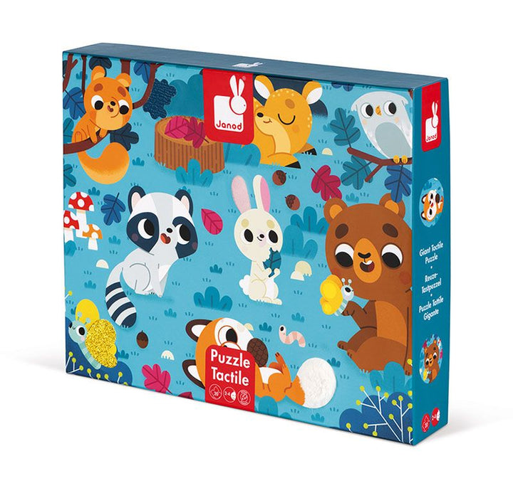 Janod Casse-tête tactile géant les animaux de la forêt 20 pièces - Boutique Planète Bébé
