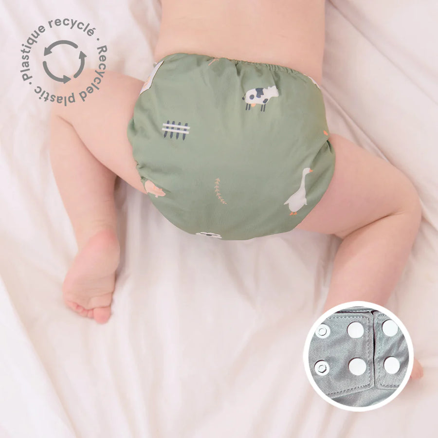 La Petite Ourse Cloth diaper with press stud pocket