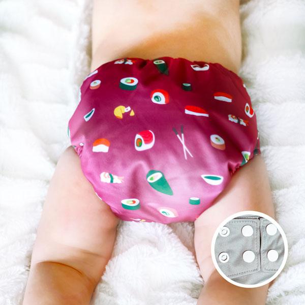 La Petite Ourse Cloth diaper with press stud pocket