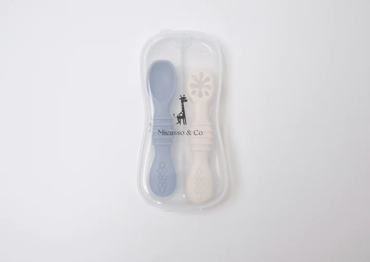 Micasso & Co Les cuillères d'apprentissage en silicone pour bébé