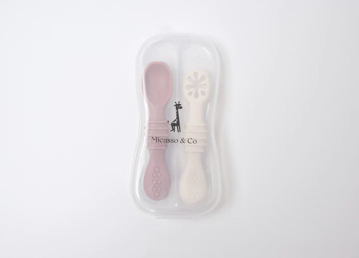 Micasso & Co Les cuillères d'apprentissage en silicone pour bébé