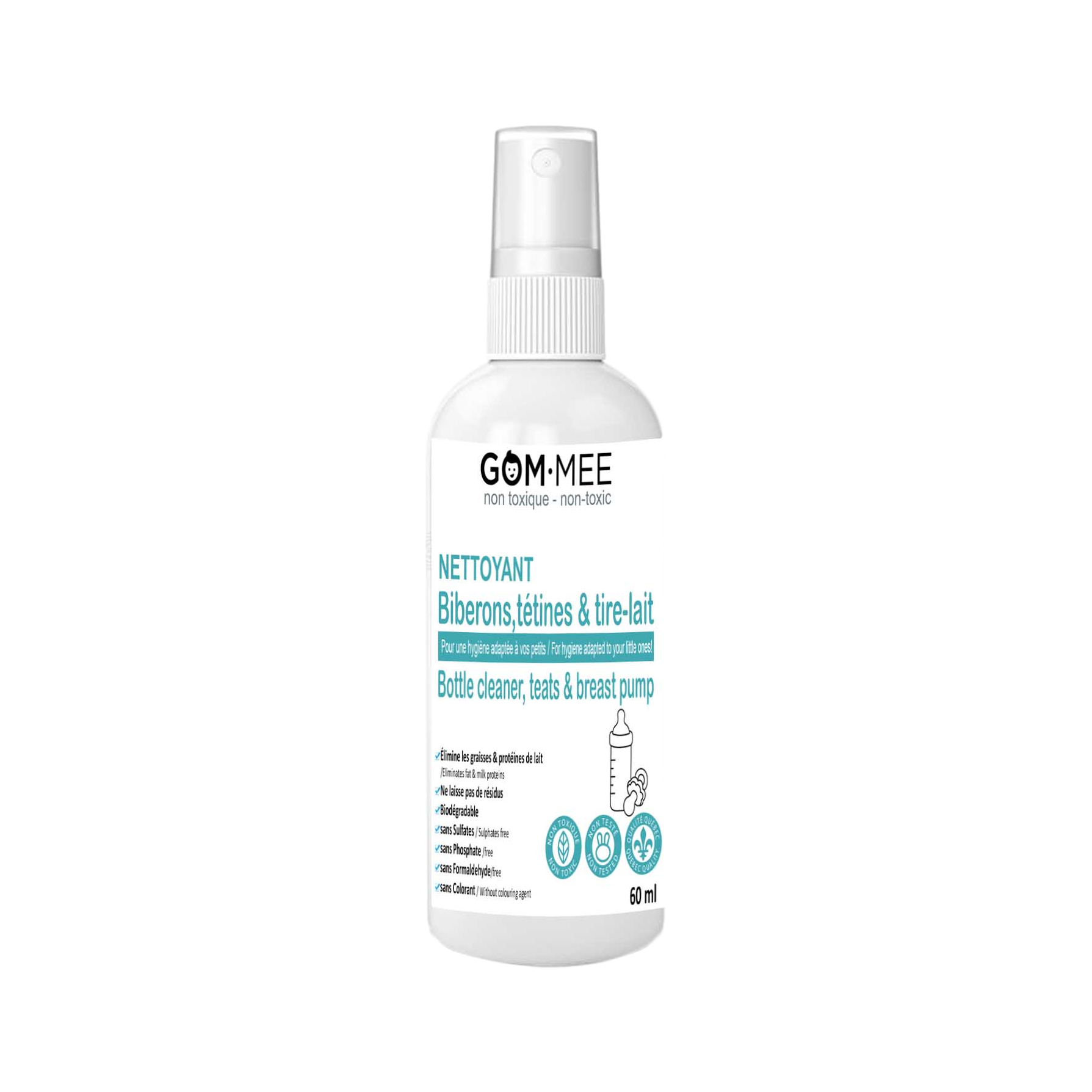 GOM-MEE Nettoyant à biberon, tétines et tire-lait Maison Gom-Mee 60ml  