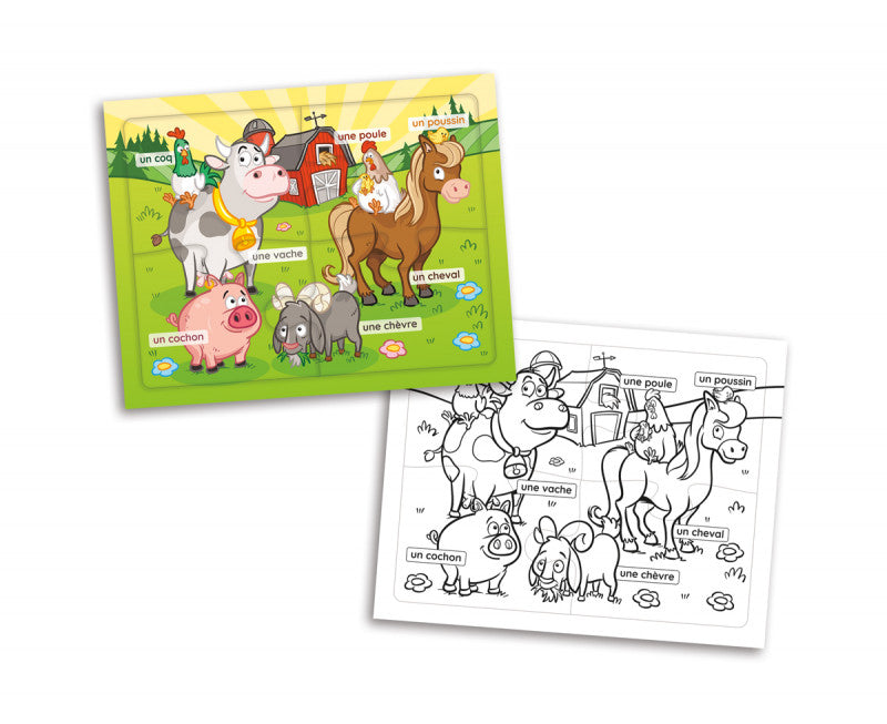 Placote My first coloring puzzles: animals