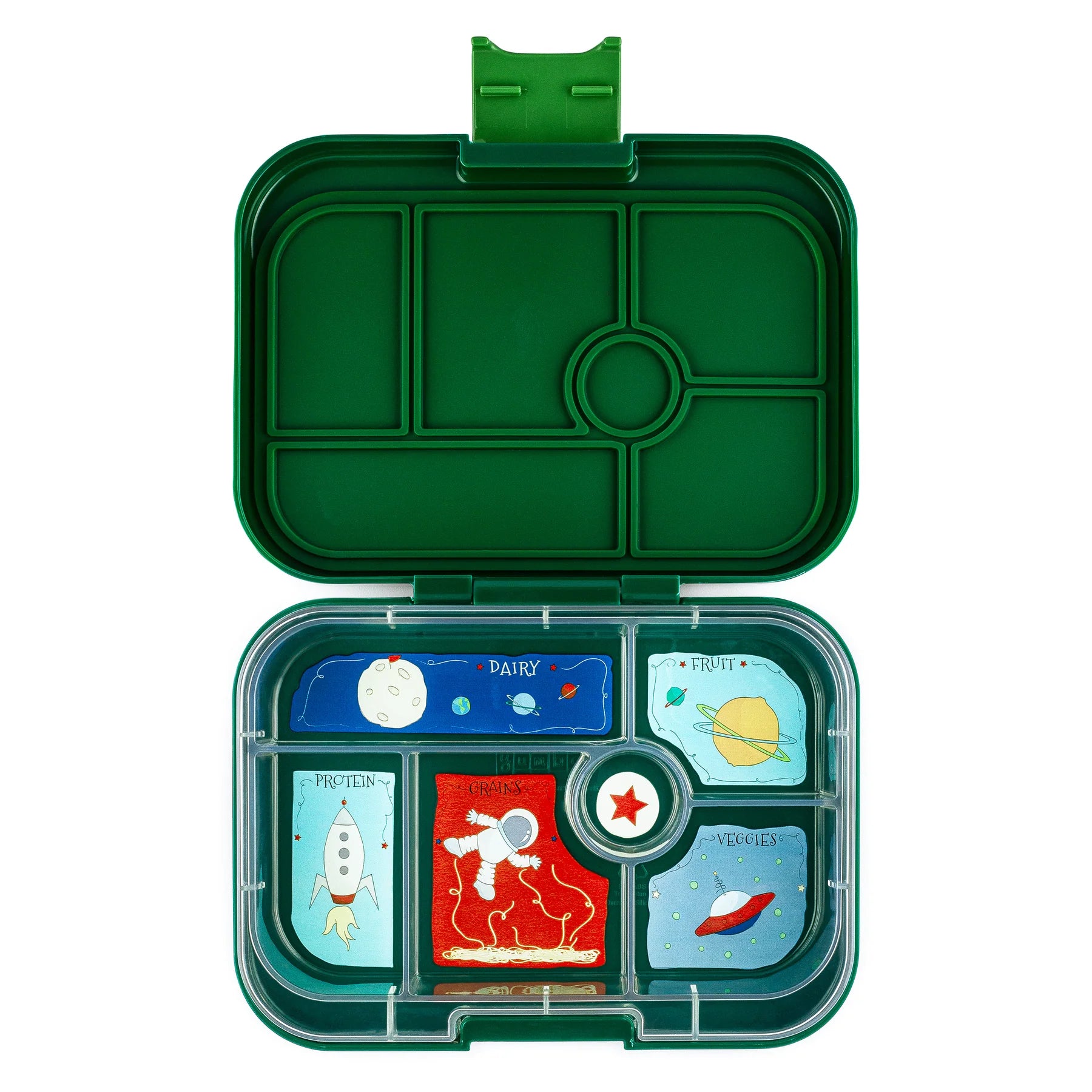 Yumbox Originale 6 compartiments Alimentation Yumbox Explorer green  