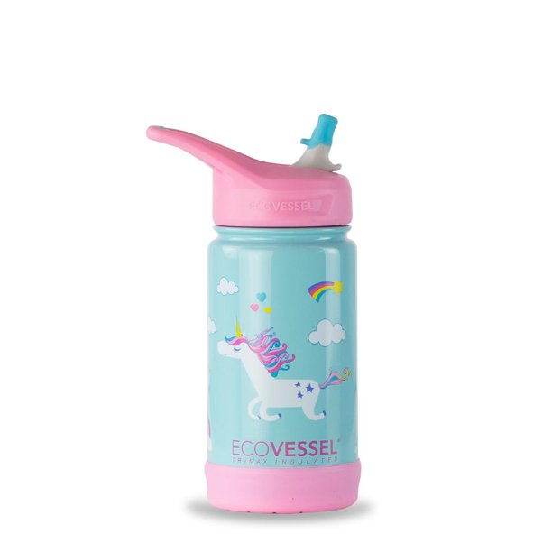 Ecovessel Gourde à paille isolée 12 oz