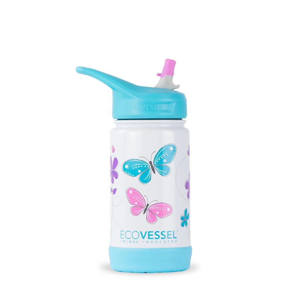 Ecovessel 12oz Insulated Straw Water Bottle