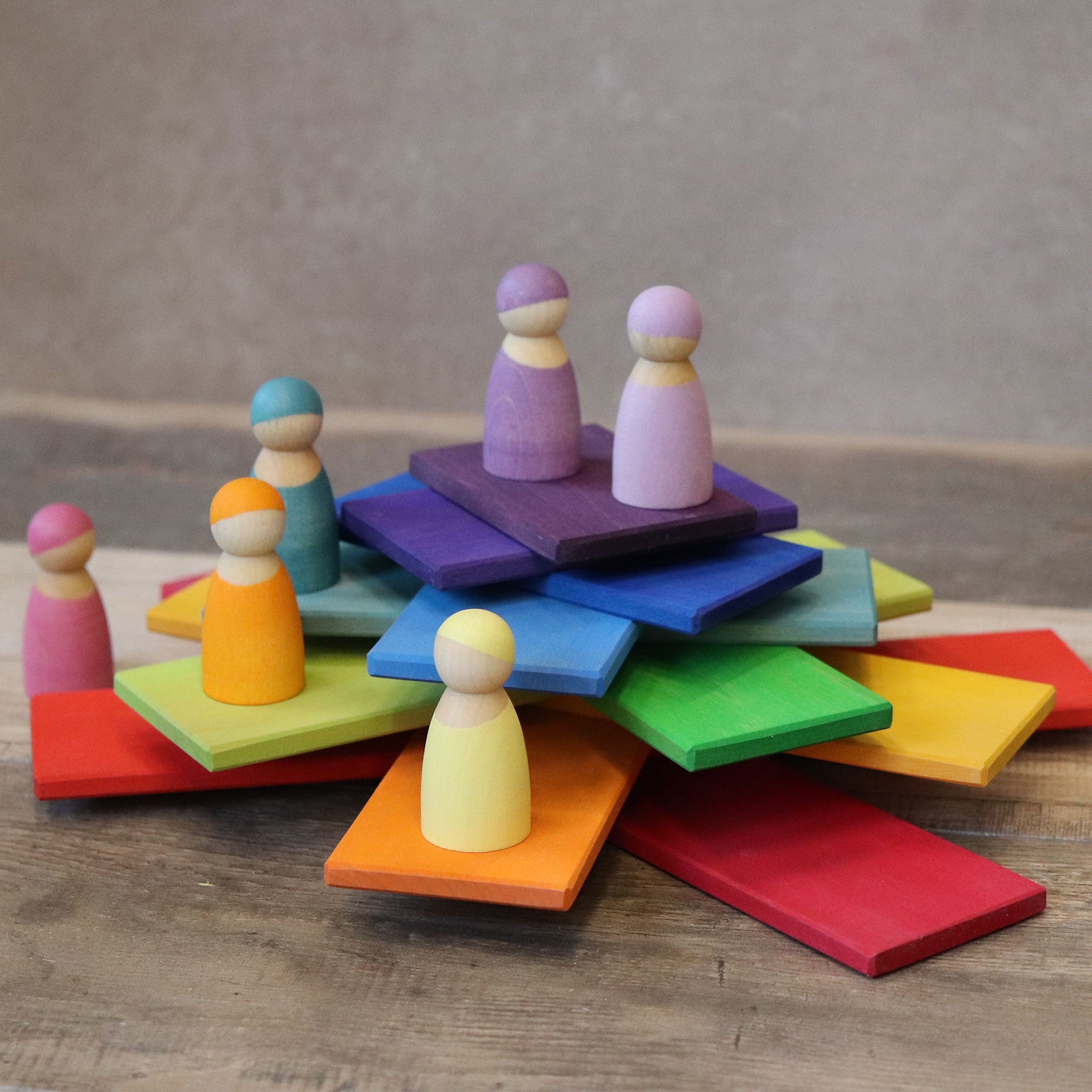 Grimm's Plaquettes de bois Arc en ciel Jouets Grimm's Spiel & Holz Design   