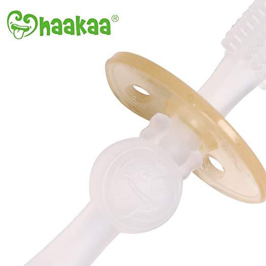 Haakaa Brosse à dents 360 en silicone - Boutique Planète Bébé