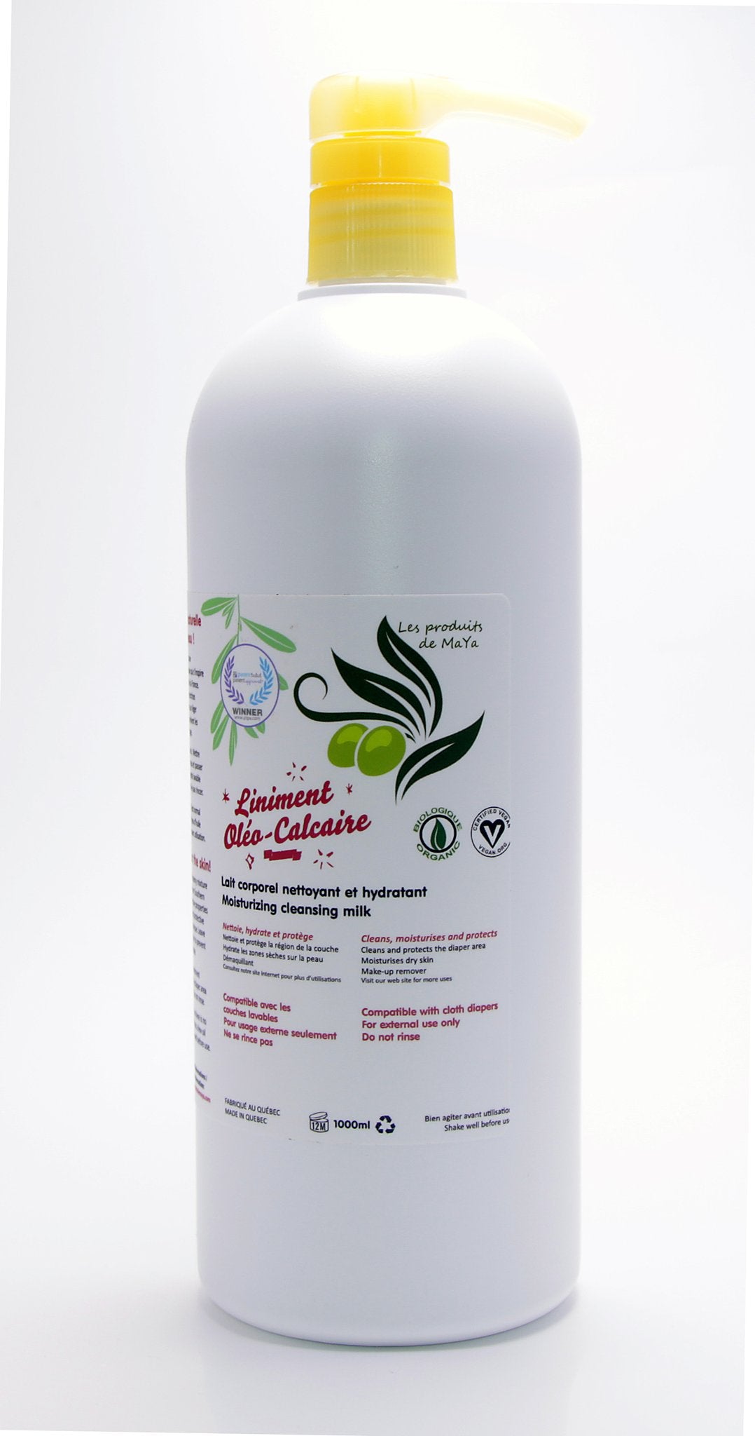 Les Produits de Maya Liniment Oléo-Calcaire Soins corporels Les Produits de Maya Lait Corporel 1 litre  
