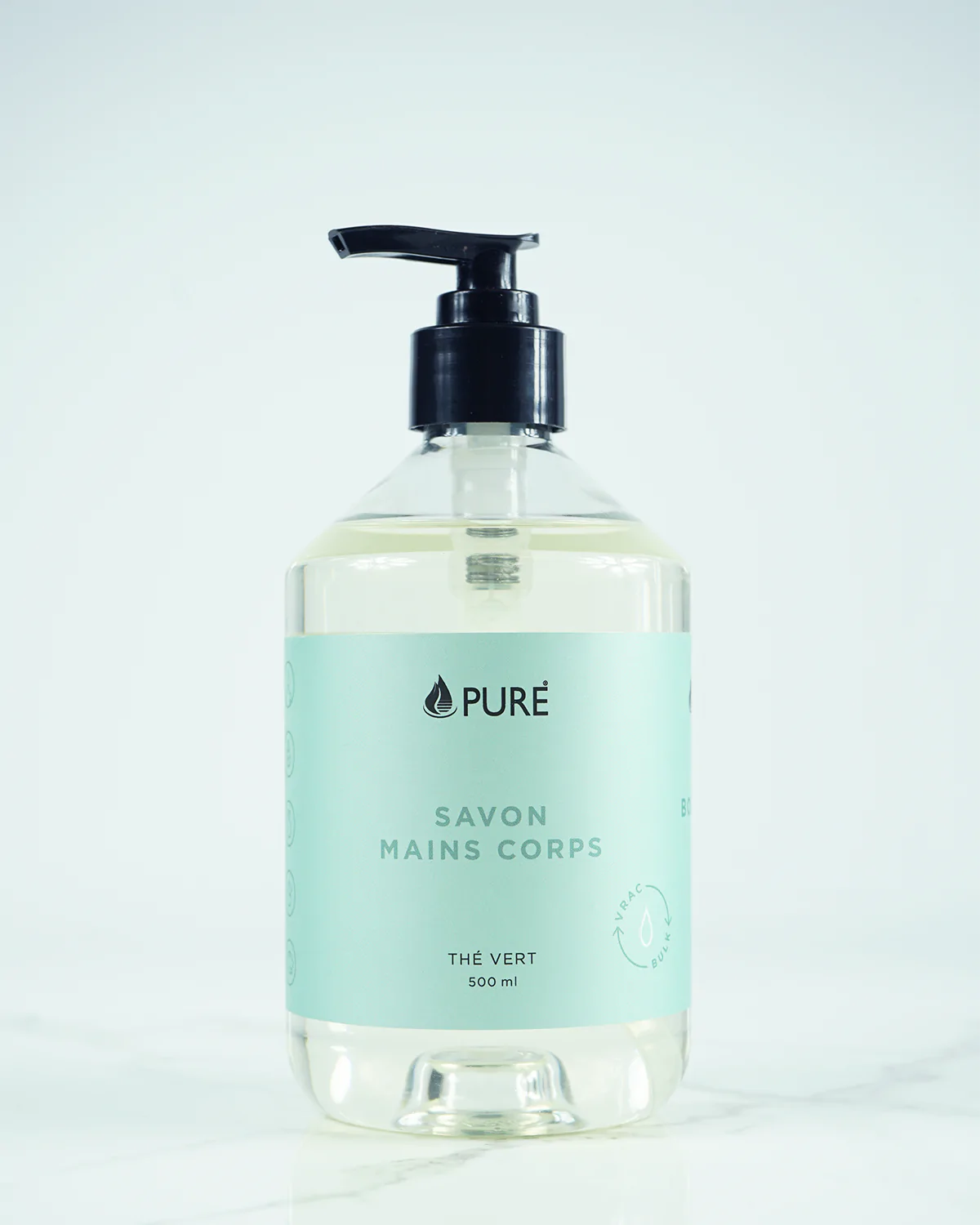 Pure Savon Mains et Corps Soins corporels Pure Thé vert 500 ml  